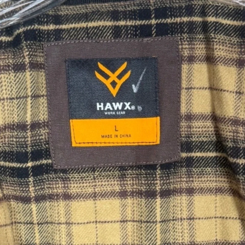 NWT HAWX MEN'S OAKDALE SOLID CHORE COAT, Brown, Size Large